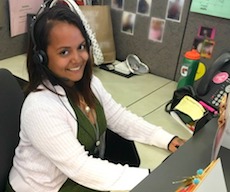 Telesales agent Patricia Rogel